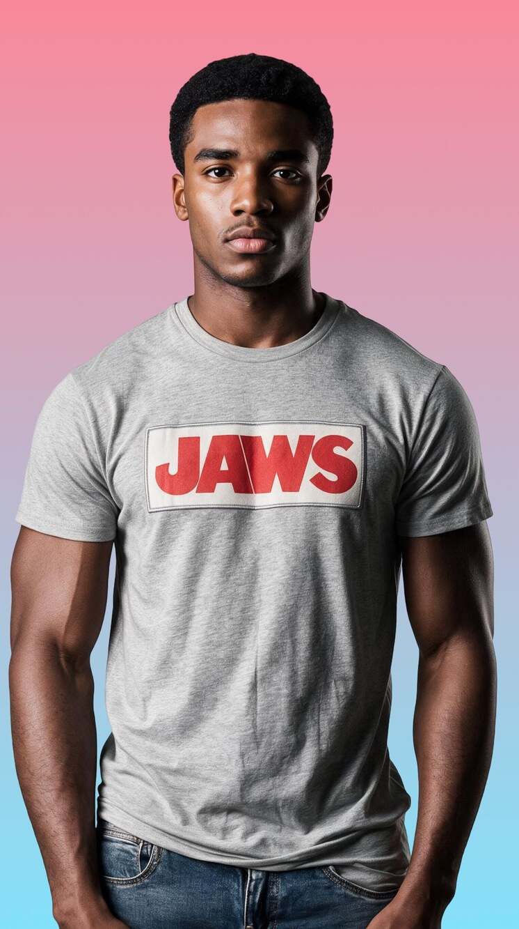 Jaws Universal Studios Graphic T-Shirt Gray Don't Go In The Water Size L